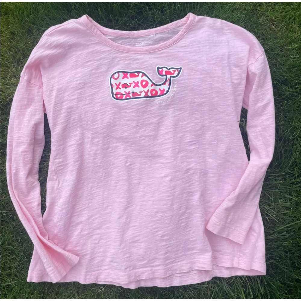 Vineyard Vines Pink Long Sleeve Kids Tee